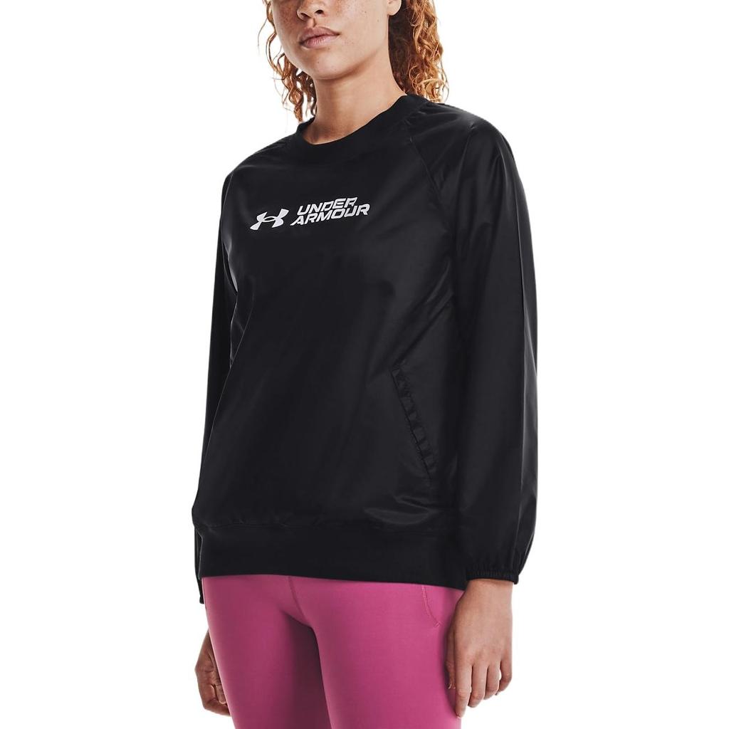 Under Armour RECOVER Sweatshirts Women's Black Crew Neck Moderate Regular Unisex 1364012-001