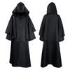 Halloween Medieval Hooded Cloak Cape - Unisex Wizard, Vampire, Grim Reaper Costume
