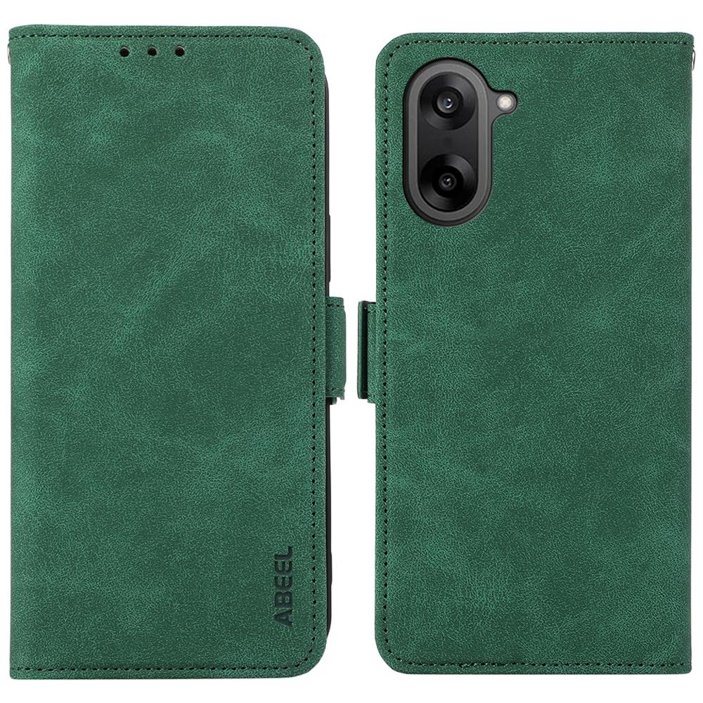 

ABEEL For OnePlus Nord CE5 5G/Ace 5 Racing 5G Case PU Leather Folio Stand View RFID Blocking Phone Cover Green