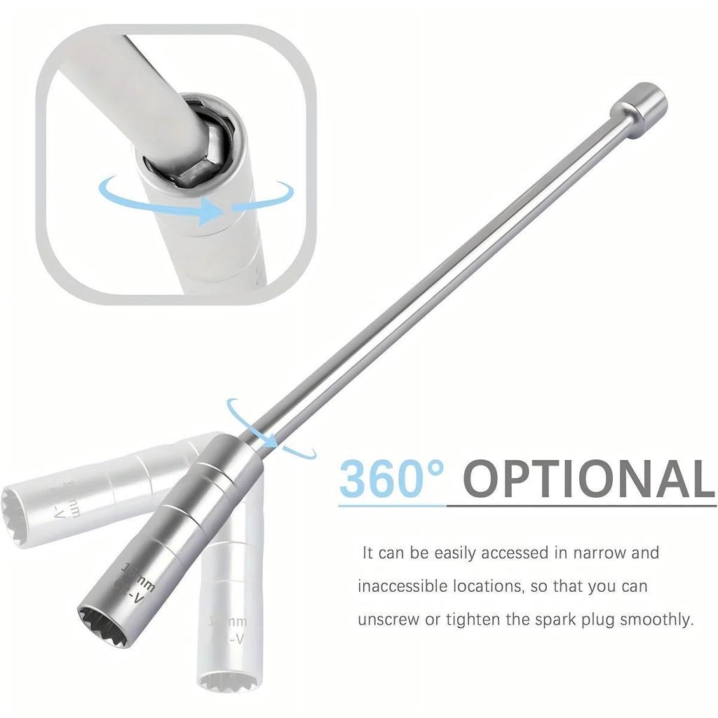 Magnetic Universal 14mm/16mm Ultra-Thin Spark Plug Socket Wrench for BMW