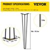 Hairpin Table Legs 18 Inch Black Set of 4 Desk Legs Each 220lbs Capacity Hairpin Desk Legs 3 Rods for Bench Desk Dining End Table Chairs Carbon Steel