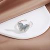 Korean Sweet Gradual Change Broken Ice Blue Butterfly Ring Female, Light Luxury High Sense Small Fragrance Fashion Temperament Index Finger Ring