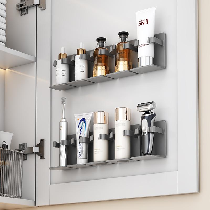 No punching, cosmetics storage rack, wall-mounted toilet, bathroom, toilet, washstand, skin care product storage rack.