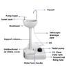 220ML Portable Washing Station Mobile Freestanding Hand Wash Sink for Camping Caravans Outdoor Activities Washing Table 50 x 33 x 83 cm