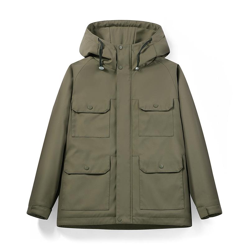 Осень и зима новый повседневный утолщенный тренчкот модная молодежная куртка мужская — фото 6