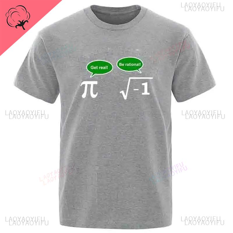 New Arrival Funny Math Design Printed Loose in Summer Casual Oneck for Stretchy Streetwear Summer Unique Loose Tees Male Tops