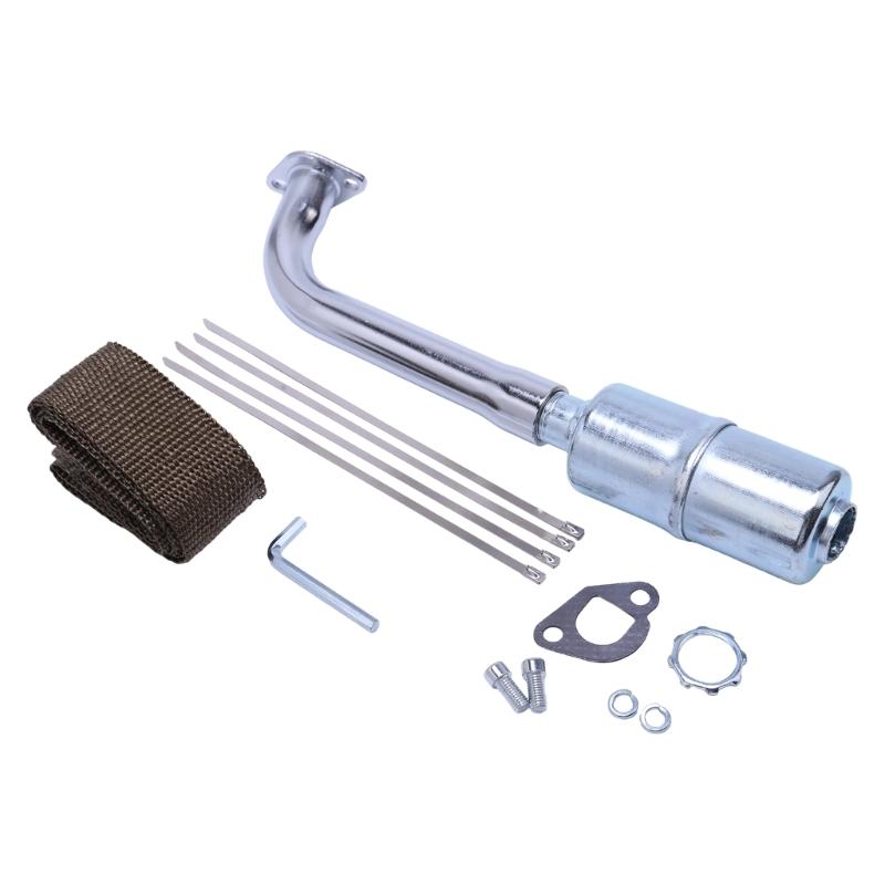 Mini Bike Exhaust Replacement Kit with Stainless Steel Muffler Assembly for CT200U CT200U-EX Maintenance
