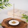 Ceramic White Lotus Alloy Incense Holder for Home Use - Suitable for Stick and Sandalwood Incense
