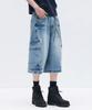 MAISON MINED Vestige Cargo Bermuda Pants Mid Blue