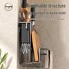 Miflame Wall-Mounted Kitchen Knife Holder with Chopstick & Cutting Board Storage