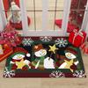 Merry Christmas Entrance Door Mat Christmas Tree Santa Claus Print Carpet Home Decor Living Room Rug Bathroom Non-slip Floor Mat