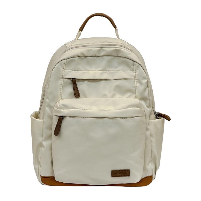 Schoolbag1011 New Lightweight Backpack Women's Bag Fashion Versatile Leisure Travel Backpack College Student Class Commuter School Bag