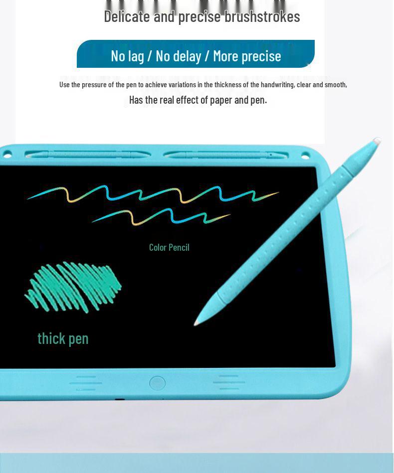 15" Rechargeable LCD Writing Board: High-Brightness Color Drawing Tablet for Smart Office and Children's Early Education.