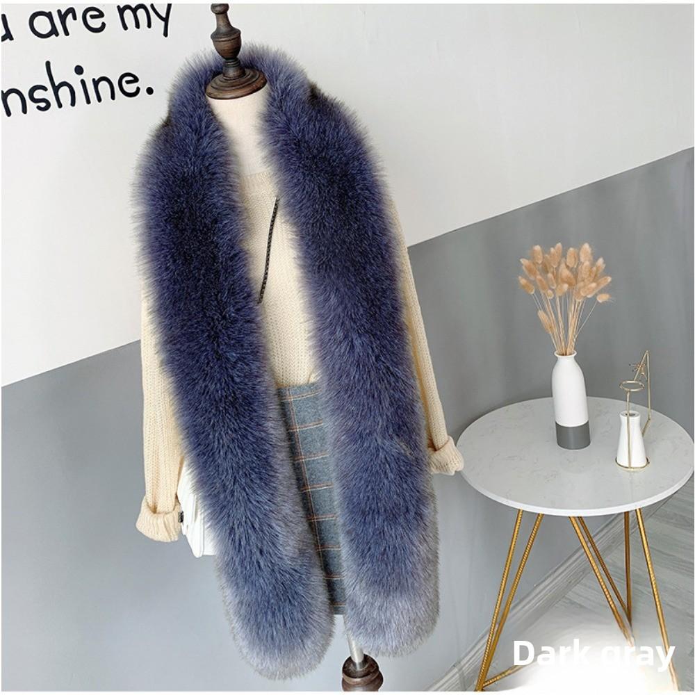 Fashionable and Versatile Fur Long Scarf for Winter Warm Fur Scarf with Fur Collar Imitation Rabbit Fur Fox Fur Ladies Scarf