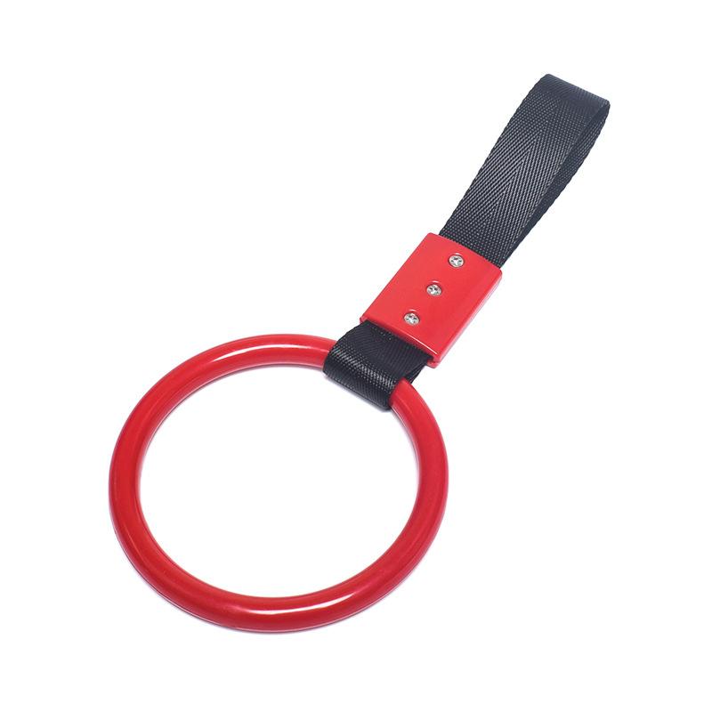 Car decoration pull ring cherry blossom circular inner handle suspension decoration night light modification tail pendant