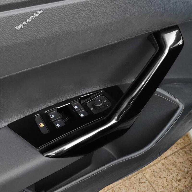 Center Control Gear Shift Panel Inner Door Armrest Handle Cover Trim Black Fit For VW Volkswagen Polo  -  Accessories