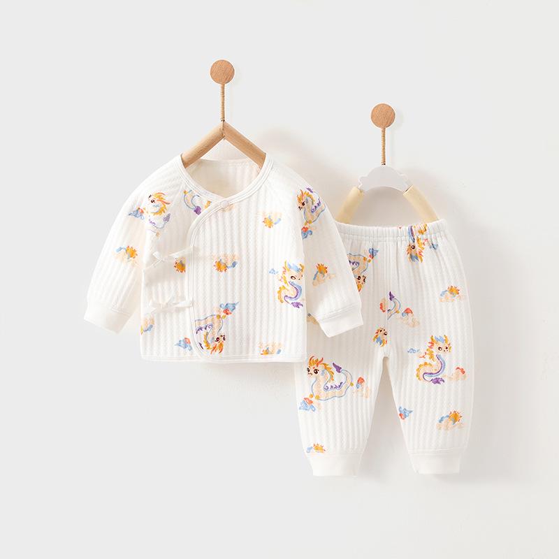 Newborn Quilted Cotton Winter Set: Boneless Two-Piece Outfit for Autumn and Winter