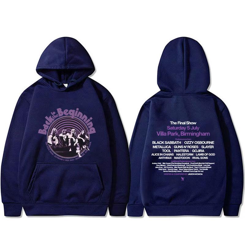 Heavy Metal Rock Band Black Sabbath and Ozzy Osbourne Back To The Beginning Hoodie Men Women Gothic Oversized Hoodies