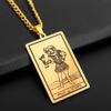 Waite Holy Grail Tarot Necklace European and American Retro Men's Hip-Hop Style Necklace