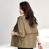 Short coat women's spring and autumn new fashion small thin trench coat large size casual age-reducing top