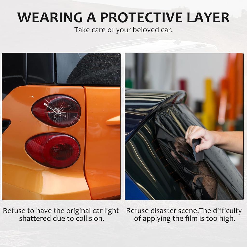 Auto-Rücklicht-Rauchglas-Abdeckung Kompatibel mit Mercedes Benz Smart 451 Fortwo 2009 2010-2014 2015 Rücklicht-Lampenabdeckung Schutzabdeckung Zierrahmen