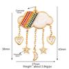New Trendy Shining Space Sun Moon Star Charm Pendant, Gold Inlaid Cubic Zirconia Jewelry Necklace Bracelet Making Supply L44