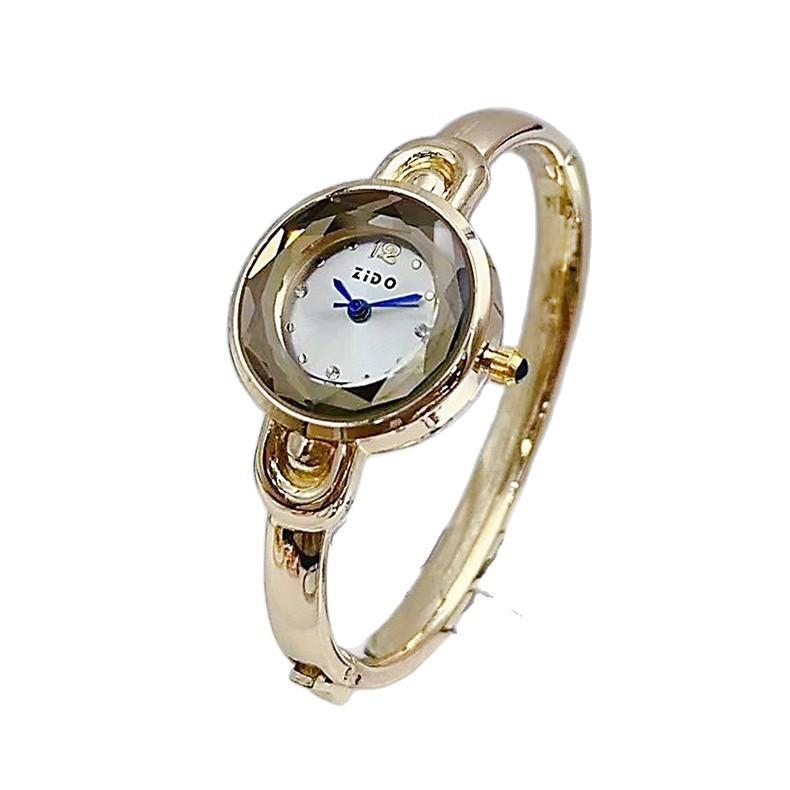 Bracelet Watch Simple Design Compact Quartz Watch Exquisite Disc Cutting Fashion Women'S Watch