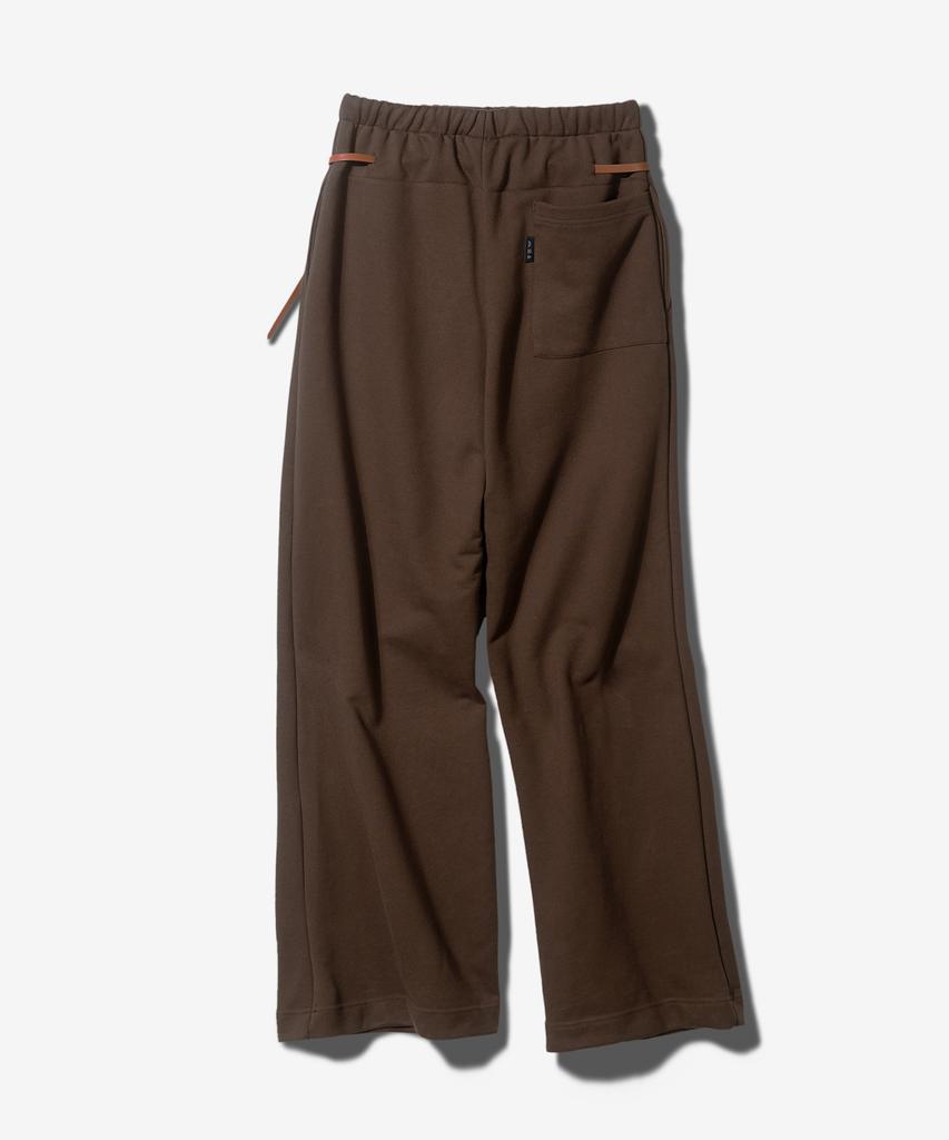Fanshow (Setup) Pocket Hooded Zipup + Leather Belt Wide Pants- Brown