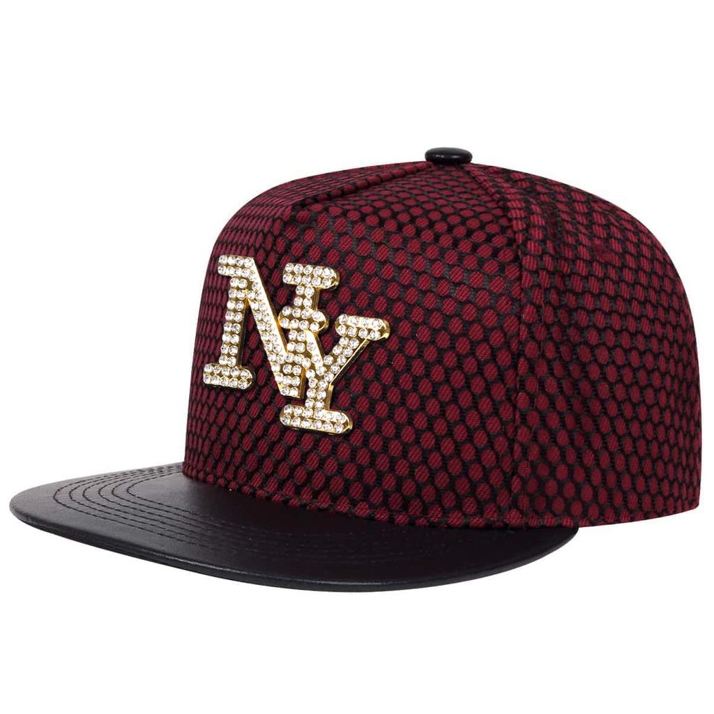 Metal Letter Leather Brim Hip Hop Hat Men and Women Baseball Cap Fashionable Flat Top Caps Casual Hats