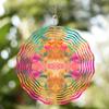 360 Degree Rotating 10 Inch Metal Wind Spinner Elegant Garden Art for Patio Balcony Decor Year Round Outdoor Hanging