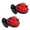 Pair of Dual Tone Loud Car Snail Air Horn 12V 135db Universal for Truck Car Boat Bike
