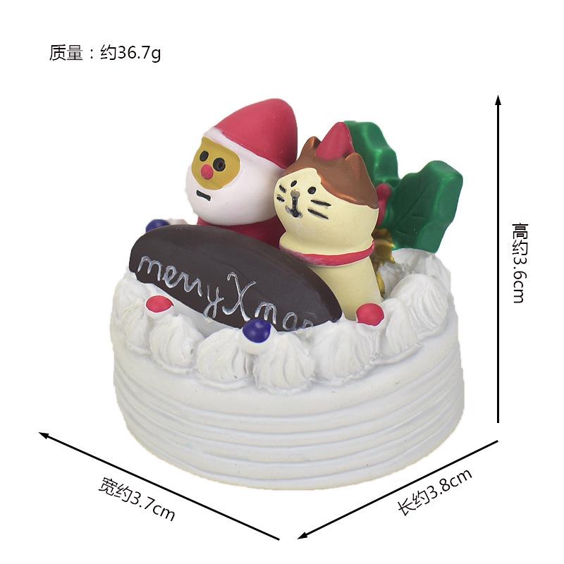 Christmas Santa Claus Japanese Miniature Resin Small Pendant DIY Decoration Home Scenic Ornaments Collection Gift