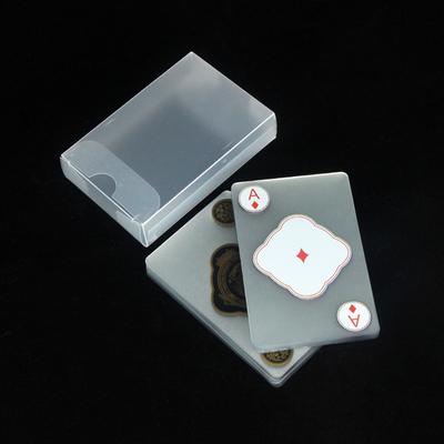 Lot de 2 jeux de cartes à jouer en plastique transparent et étanche, poker créatif et durable en PVC pour jeu de société et accès aux jeux de cartes classiques