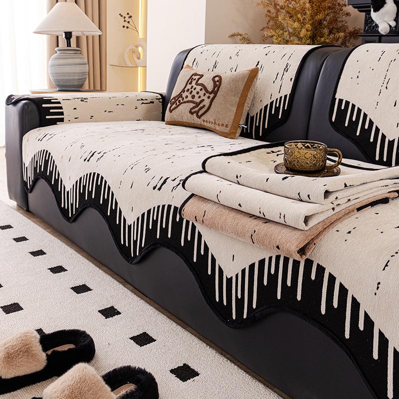 New Sofa Cushion, Universal Sofa Cover For All Seasons, High-End Fixed One-Piece Straight Row Sofa Cushion