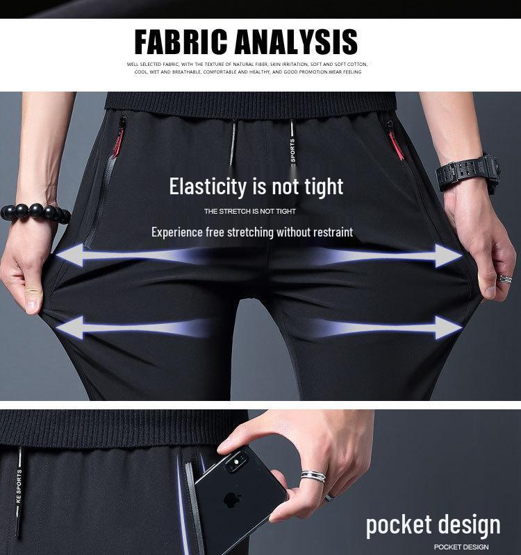 Korean Style Mens Slim Fit Black Joggers - Spring/Autumn Trend