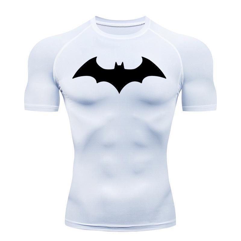 Men's Quick-Dry Sport T-Shirt Breathable Sweat-Wicking Elastic Tight-Fit for Running Breathable Quick-Drying High Elasticity Gym Moisture-Wicking