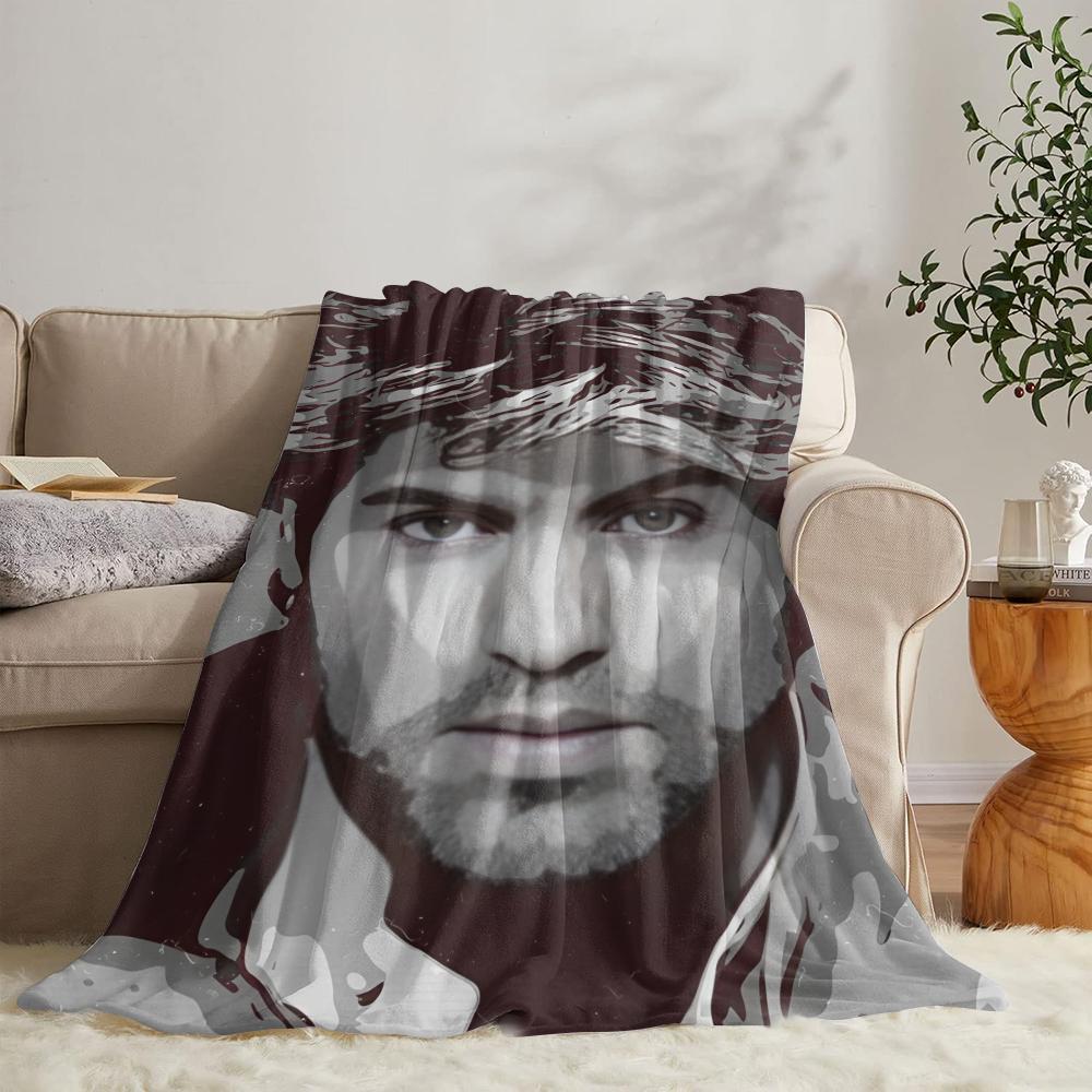 GUOYU Blanket GGeorge Michaels Throw Soft Flannel Throw Summer Blanket Lightweight Cozy Nap Blanket for Sofa Bed Travel 75x100cm (30x40inch)