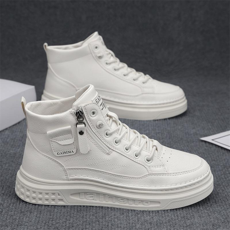 New Men's Classic Fashion High Top Thick Sole Skateboarding Shoes Comfortable Soft Sole Basketball  Sneakers