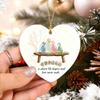 Heart-Shaped Sea Glass Family Ornament Handmade Sea Glass Art Heart Ornament for Christmas Tree Home Decor