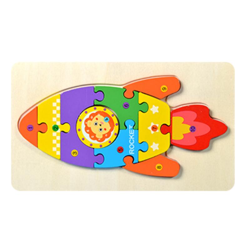 Wooden 3D Puzzles Tangram Shapes Learning Montessori Tangram Jigsaw Education Toys Cognitive Traffic Intelligence For Children