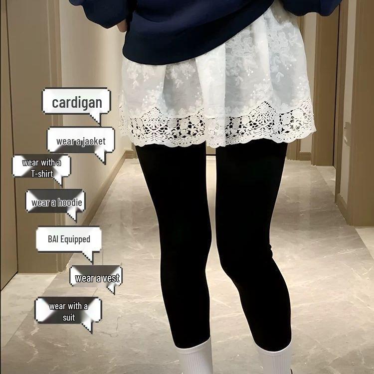 

Women s Elastic Waist Lace Ruffle Mini Skirt - New Autumn/Winter Style, Anti-Exposure, Versatile Layering Piece. L (48-55 kg) білий