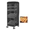 Bread Rack Cover Bakery Shelf Cover with Zipper Waterproof Dustproof Sheet Pan Rack Cover for Home Shop