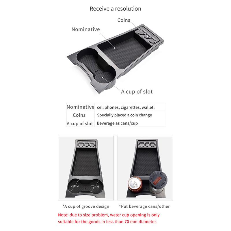 for Toyota Prius 30 XW30 2010 2011 2012 2013 2014 2015 Central Armrest Storage Box Center Console Flocking Organizer Accessories