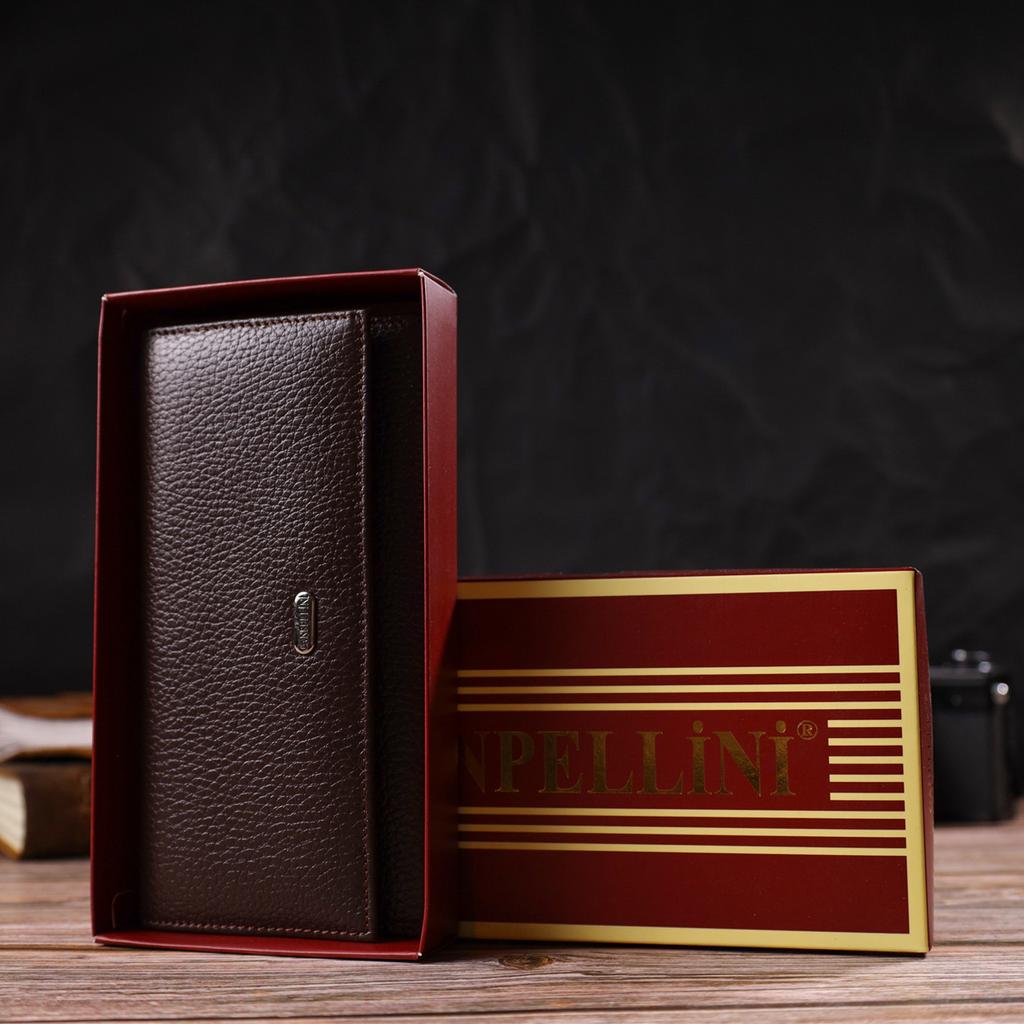 Multifunctional Wallet for Women Made of Genuine Leather CANPELLINI 21828 Brown