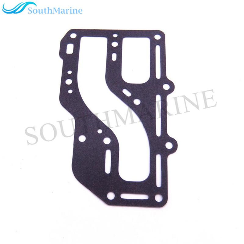 Boat Motor Exhaust Cover Gasket 350-02306-2 350023062M Fit Tohatsu Nissan Outboard Engine NS M 9.9HP 15HP 18HP 2-stroke, 2cyl