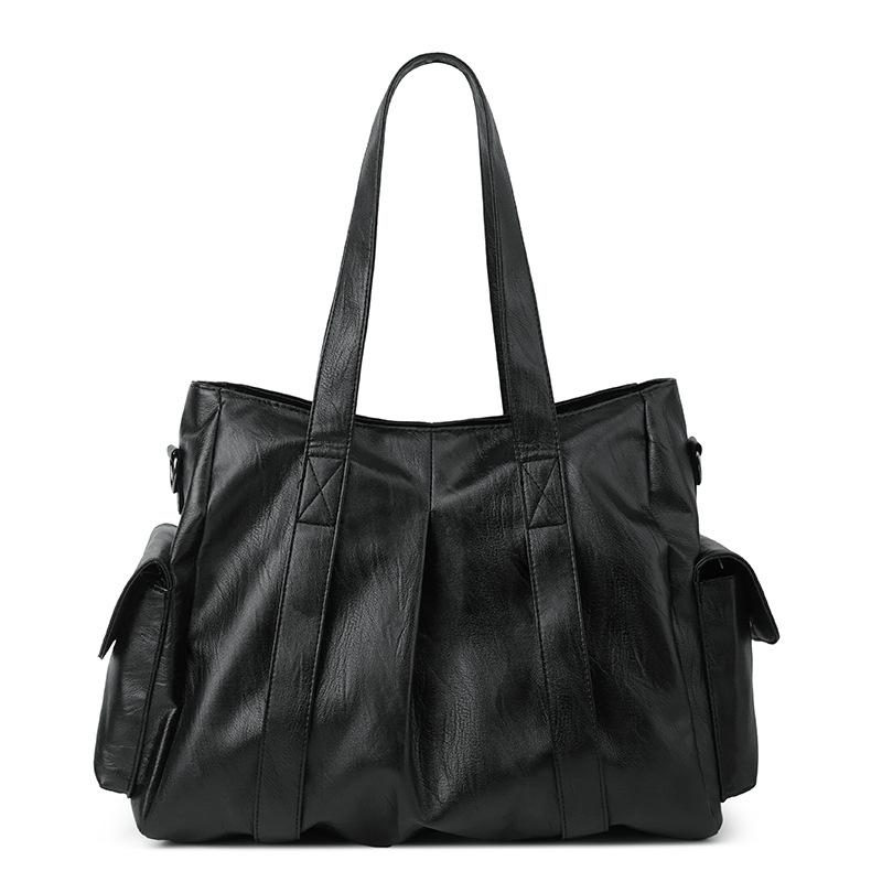 Women'S Shoulder Bag, Portable Large-Capacity Tote Bag, Daily Commuter Messenger Bag, Fashionable And Versatile Solid Color Underarm Bag, Trendy.