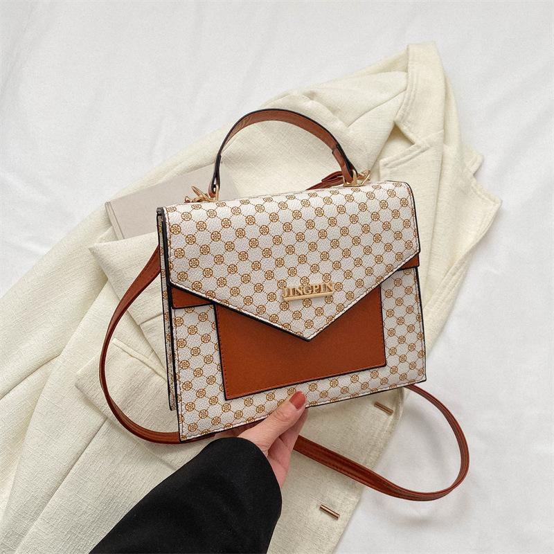 

Temperature and Fashionable Winter New Simple Casual One-shoulder Hand-held Cross-slide Bag for Work Commuting Small Square Bag Trendy