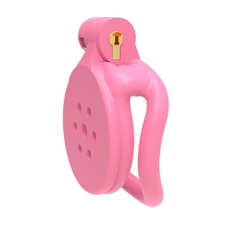 Sissy Flat Chastity Cage 3D Printed Pink Penis CB Lock BDSM Training Escape-Proof Urethral Devices Cock Cage Adult Sex Toys Gay
