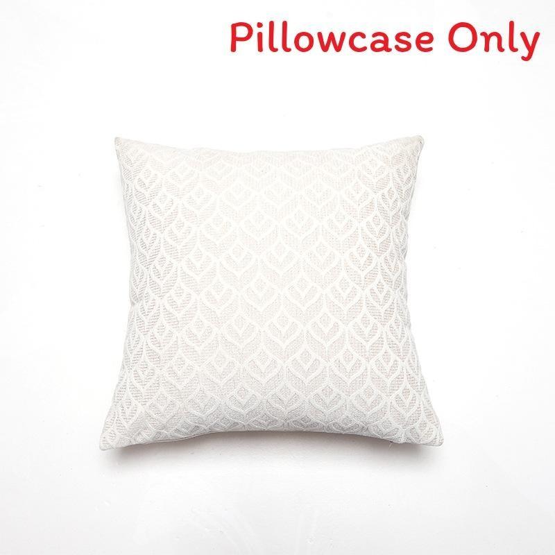 

Pillowcase Only Decorative French Creamy Leaf Chenille Cushion Cover For Sofa Bed And French Cream Leaf,30x50cm