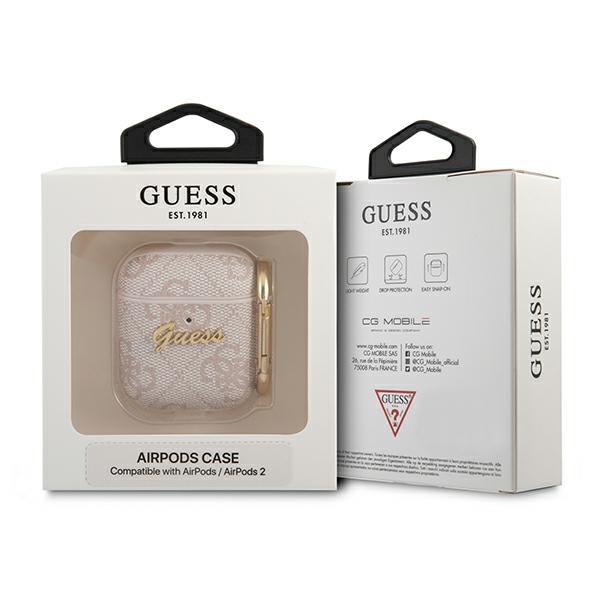 Guess Gua24Gsmp Airpods 1/2 Coverpink/Pink 4G Script Metal Collection
